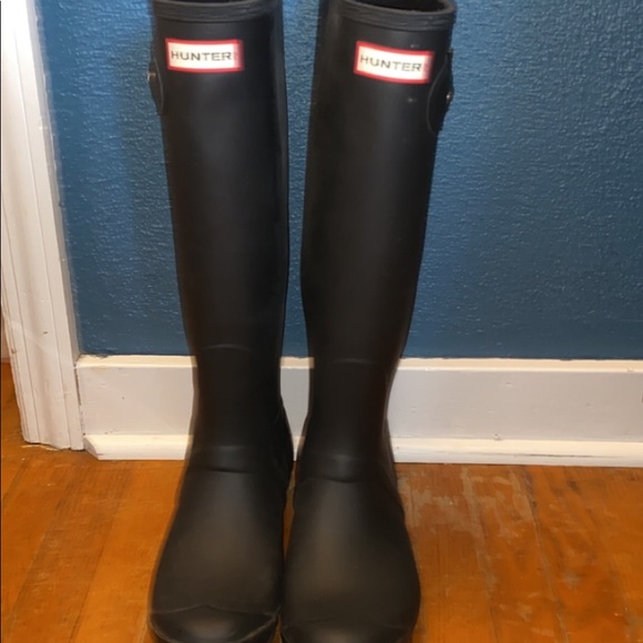 Hunter Shoes - Black Tall Hunter Boots